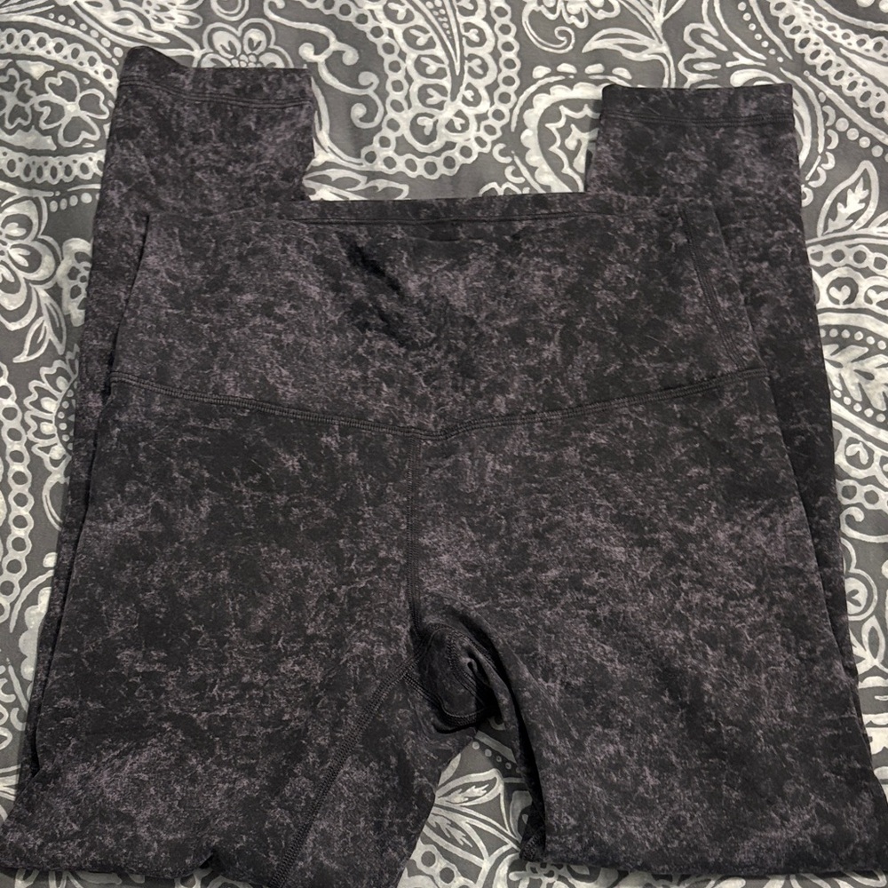 Lululemon wunder train 25” denim wash dusky lavender black